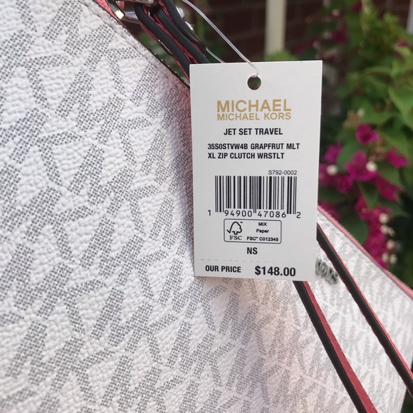 Nwt! MICHAEL KORS XL CLUTCH WRISTLET - Picture 5 of 5